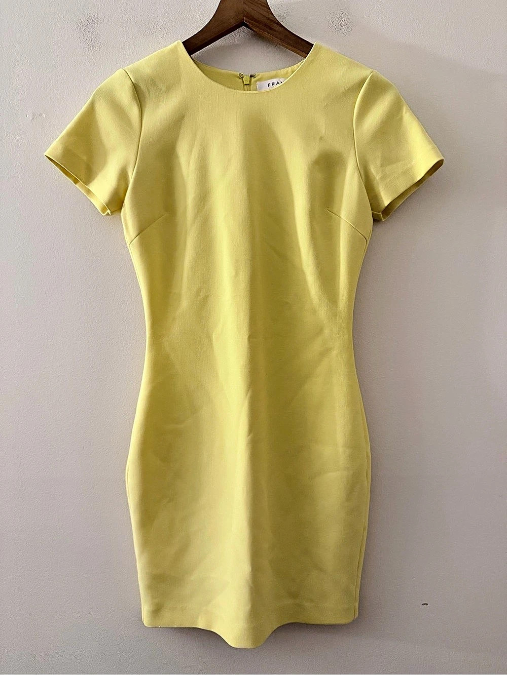 FRAME Yellow Mini Dress short sleeve